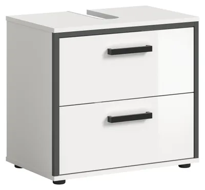 Immagine prodotto di xonox.home Mobile da bagno Kojak (L/H/D: 60x55x37 cm) bianco lucido/antracite