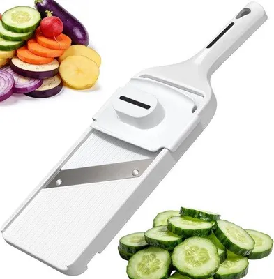 Produktbild von Famanu Küchenmandoline professionelle Gemüseschneider - verstellbar mit Sicherheitsfunktion