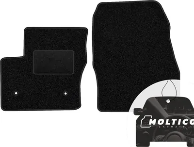 Produktbild von moto-MOLTICO Vorne Fußmatten Auto Velours Autoteppiche Schwarz Automatten Set 2-teilig passend für Ford Escort IV 1986-1990
