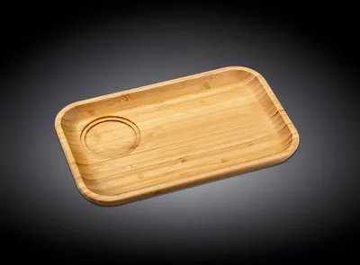 Image de Sous-assiette en bambou Wilmax 28 x 17,5 cm, couleur naturelle WL-771126/A