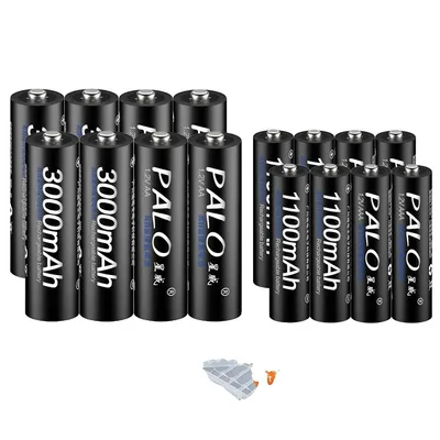 Immagine prodotto di Batterie ricaricabili, 3000mAh AA, 1100mAh AAA, 8AA AAA