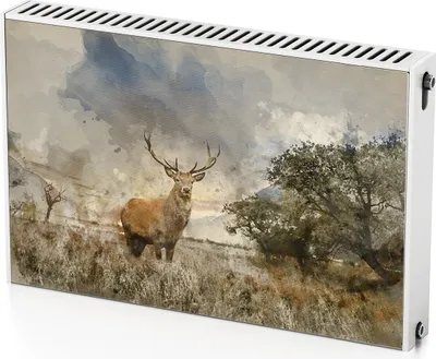 Produktbild von Landschaft – Magnetische Heizkörperabdeckung – 90x60 cm – Magnet Heizkörperabdeckung – 3D Würfel – Heizkörperverkleidung – Magnetische Wandverkleidung – Wetterfest