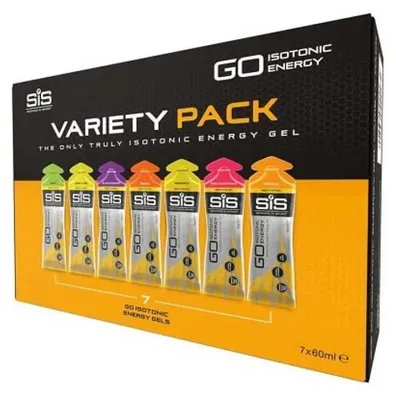 Produktbild von Sis Go Variety Pack Schachtel Mit Energiegelen Verschiedene Geschmacksrichtungen 60ml 7 Einheiten Durchsichtig Durchsichtig One Size