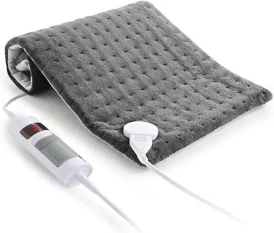 Zdjęcie produktu dla Poduszka grzewcza - elektryczna poduszka grzewcza - relaks dla ciała - szybkie nagrzewanie - 30 x 60 cm - szara