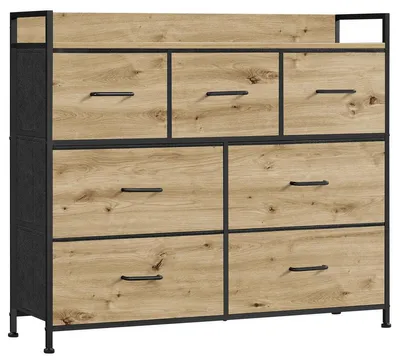 Image de Commode industrielle Artisan avec 7 tiroirs en tissu