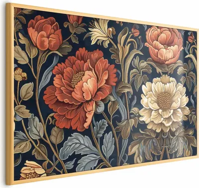 Produktbild von Posterpapier Poster - Tapestry Large Retro Flowers 60x40 cm Blumen b-H-10014-ao-a