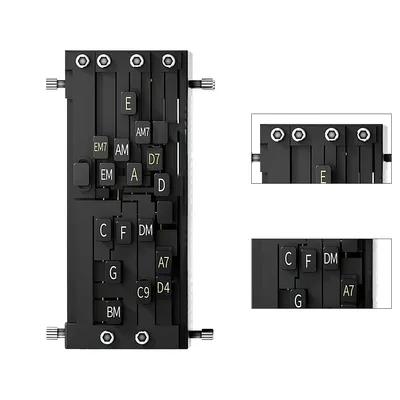 Produktbild von Ein Knopf Akkordmaschine, Guitar Aid Chord Trainer Hilfsgerät für schnelles Gitarrelernen, schmerzfreies Üben und einfache Akkordwechsel