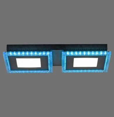 Immagine prodotto di Plafoniera LED nera, dimmerabile, telecomando, L 44 cm