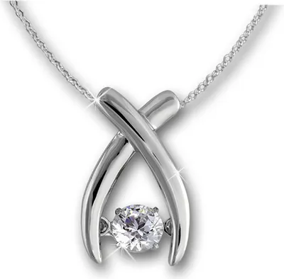 Image de SilberDream SET Chaîne Pendentif Zirconia mobile ARGENT Croix DSK103W