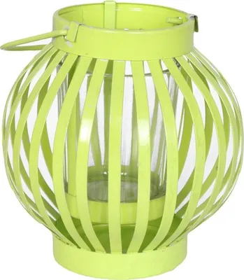 Obrázok produktu pre Dekoratívny kovový lampáš na sviečku LHW - farba zelená
