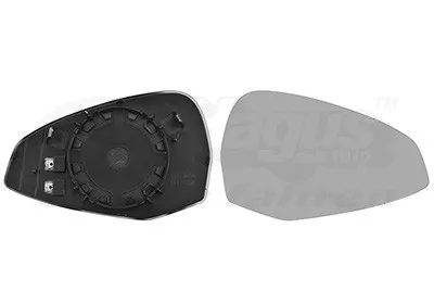 Produktbild von VAN WEZEL Spiegelglas Außenspiegel Rechts für AUDI A4 B9 Avant (8W5, 8WD) Konvex Beheizbar 0346836