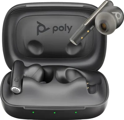 Productafbeelding van HP Poly Karboniet zwart in-ear oortelefoon Poly Voyager Free 60 UC + BT700 USB-A adapter + basis oplaadcase, Draadloos, Gesprekken/muziek, Oortelefoon met microfoon, Zwart