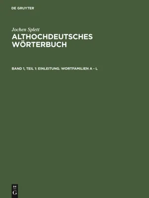 Produktbild von Einleitung. Wortfamilien A - L