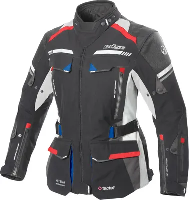Image de Büse Highland II blouson femme noir / bleu / rouge 46
