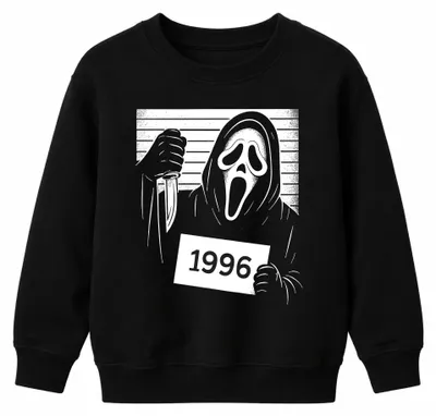 Immagine prodotto di Felpa con cappuccio, motivo "Scream", anni '90, Halloween, fantasma, taglia 116. Colore: nero