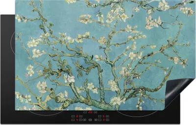 Produktbild von KitchenYeah© Herdabdeckplatte Van Gogh - Mandelblüte - Alte Meister - Kunst - Vintage , 85x52cm, Küche Deko, Glaskeramikkochfeld Herdabdeckung, Abdeckplatte fùr Kochfeld