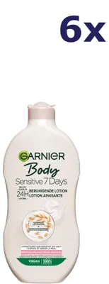 Produktbild von 6x Garnier Body Creme-Melk 400ml Sensitive Havermelk & Probiotica