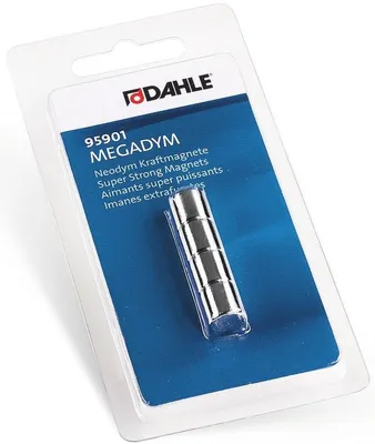 Produktbild von Megadym Magnet Cylinder 10mm VE=5x4 Stück silber