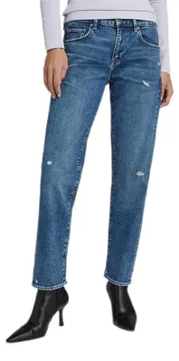 Productafbeelding van G-STAR dames jeans, model Kate Boyfriend, blauw (Antique Faded Orinoco Blue Destroyed D1)
