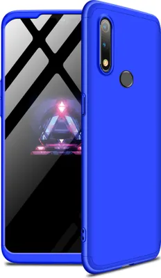 Produktbild von Für Oppo Realme 3 pro Ultra Slim PC Back Cover rutschfest 360 Grad Full Protective Fall blau