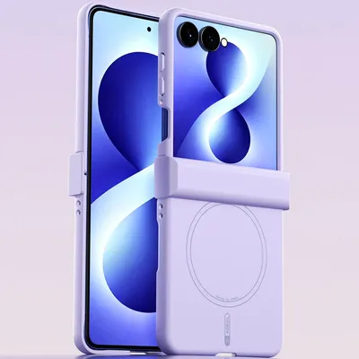 Produktbild von Magnetische Handyhülle für Samsung Galaxy Z Flip 7, Scharnierschutz Harte PC Kratzfest Hülle, MagSafe kompatible Lila