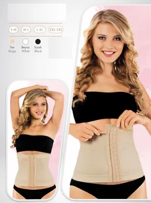 Produktbild von Damen Korsett Waist Trainer Korsage Taillenformer Mieder Bauchweg Body Shaper  weiß S/M