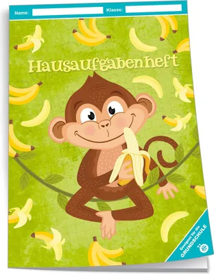 Produktbild von TRÖTSCH Hausaufgabenheft Affe für die Grundschule DIN A5
