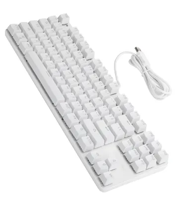 Obrázok produktu pre Mechanická klávesnica, 87 klávesov, USB 2.0, káblová, podsvietená, herná, kancelárske potreby, počítačové príslušenstvo, 919–10