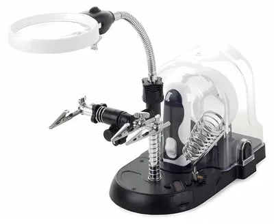 Obrázek produktu pro Verk 09113 Držáček s lupou-třetí ruka s LED osvětlením