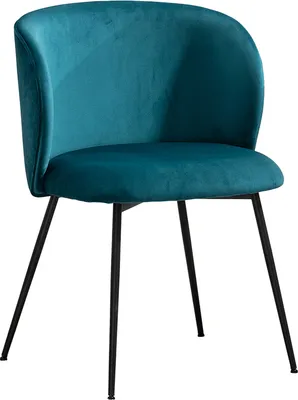 Produktbild von KAWOLA Stuhl LENA Esszimmerstuhl Velvet petrol