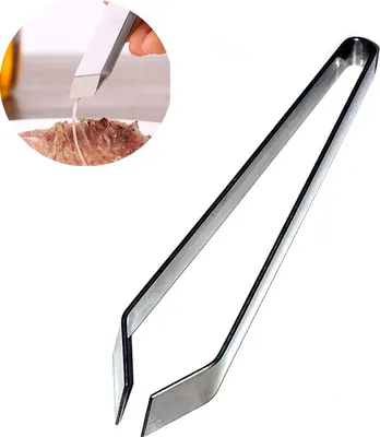 Lisaro Medical Kochpinzette – 40 Cm, Edelstahl Rostfrei, Mit Geriffelter Greiffläche, Für Grill & Küche