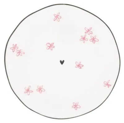 Produktbild von Dessertteller Rose Little Flowers Blüten D. 13cm weiß rosa Bastion Collections