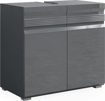 Produktbild von Vicco Waschbeckenunterschrank Freddy, 60 x 56 cm, Anthrazit Hochglanz