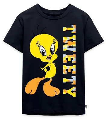 Produktbild von Spreadshirt Looney Tunes Tweety Camouflage Kinder Premium T-Shirt, 98/104 (2 Jahre), Navy
