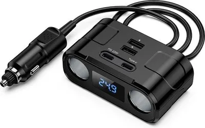 Obrázek produktu pro Elektrická nabíječka do zapalovače – USB nabíječka do auta – nabíječka do zapalovače s USB rozbočovačem