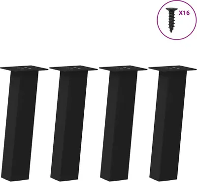 Obrázek produktu pro Nohy ke konferenčnímu stolku 4 ks černé 42 cm ocelové