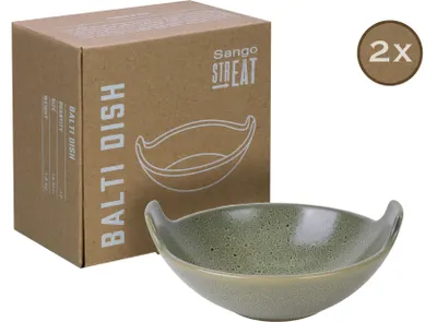 Produktbild von CreaTable, 33985, Streat Food Grün, Balti Dish 2-tlg, Steinzeug