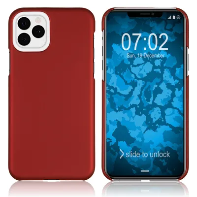 Produktbild von PhoneNatic Case kompatibel mit Apple iPhone 11 Pro - Hülle rot gummiert Hard-case Cover