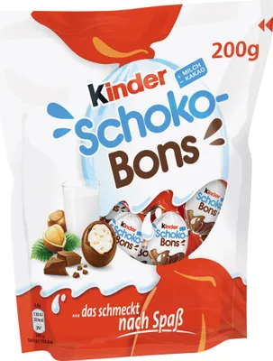 Produktbild von Kinder Schoko Bons mit Milchcreme Füllung einzeln gewickelt 200g