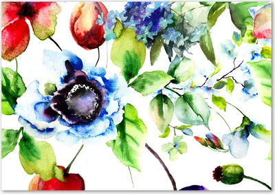 Produktbild von Tulup® Glas-Bild - 100 x 70 - Wandbild aus Glas - Wandkunst - Wandbild hinter gehärtetem Sicherheitsglas - Blumen & Pflanzen - Frühlingsblumen - Mehrfarbig