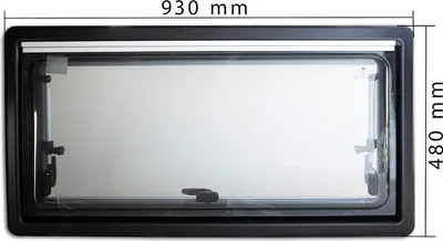 Image de Fenêtre à projection PrimeVan 900 × 450 mm - double vitrage pour camping-car