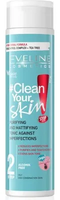 Produktbild von Eveline Cosmetics - Gesichtswasser - Clean Your Skin reinigendes und mattierendes Gesichtswasser