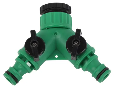 Produktbild von Wasserverteiler, 3-Wege, 1 Einlass, 2 Auslass, Wasserhahn-Adapter für Waschmaschine, Gartennippel