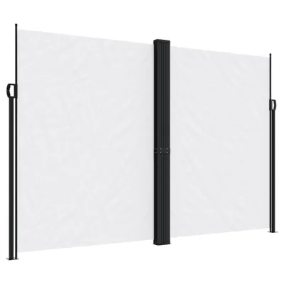 Zdjęcie produktu dla vidaXL Wysuwana markiza boczna biała 220x1200 cm