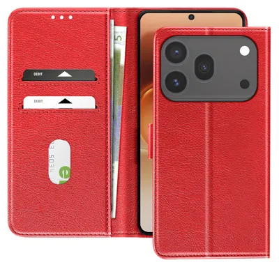 Obrázok produktu pre Avizar, obal na Honor 600 / 600 Pro s priehradkou na karty a stojanom na telefón, červený