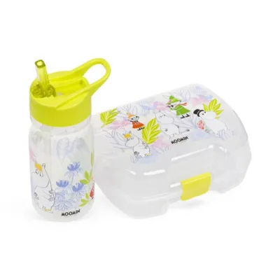 Produktbild von Puckator Brotbox & Trinkflasche im Set Mumin Lunchbox Flasche ca. 480ml Snackbox