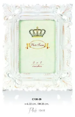 Immagine prodotto di Cornice barocca "Casa Padrino" in stile antico, 28 x 22 cm - Cornice robusta per foto di dimensioni 13 x 18 cm