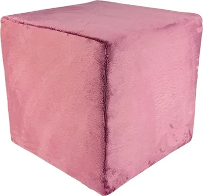 Produktbild von Velvet-Hocker MINKY 40x40 cm quadratisch – weicher Sitzhocker aus Samtstoff – Altrosa