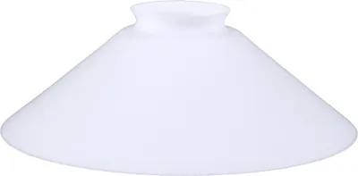 Produktbild von Schusterschirm Ø200mm Weiß matt Lampenschirm rund m. Kragen Ersatzglas Lampenglas Vestaschirm Opalglas