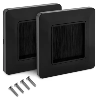 Produktbild von kwmobile 2x Abdeckung Kabeldurchführung für Wand - Blende Wanddurchführung Kabel Set - 2er Set Kabelkanal Unterputz Deckel - Kabelauslassdose